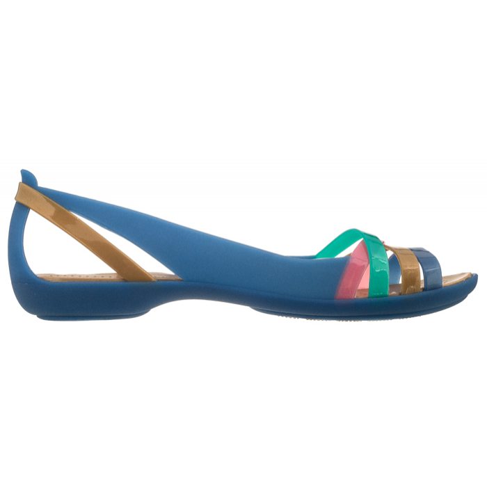 Sandały Crocs Isabella Huarache Flat W Blue Jean/Gold 204912-4HT