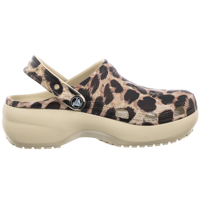 Klapki Crocs Classic Platform Animal Remix Clog W Bone/Leopard 2078442Y4 w ButSklep.pl