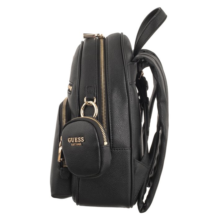Sac à Dos Guess Power Play Tech Backpack L - Noir Foncé Logo - Neuf - Pour Laptop - Polyuréthane