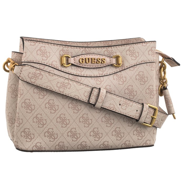 GUESS Emera Cintura Regolabile Donna - Larghezza 3.5 Cm, Colore Latte (Marrone Chiaro), Con Logo - Materiale 50% PU, 50% Pelle - Taglia W95 (90-100 Cm)