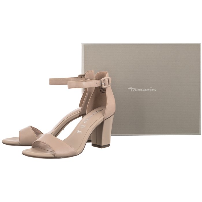Tamaris Dames 1-28326-42 sandaal met hak, Grey Suede, 39 EU, Grijs suède., 39 EU