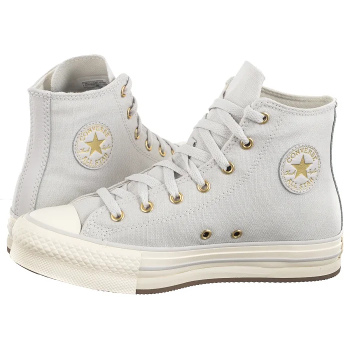 Trampki Converse CTAS Eva Lift Hi Barely Grey/Egret/Gold A10382C – zdjęcie 1