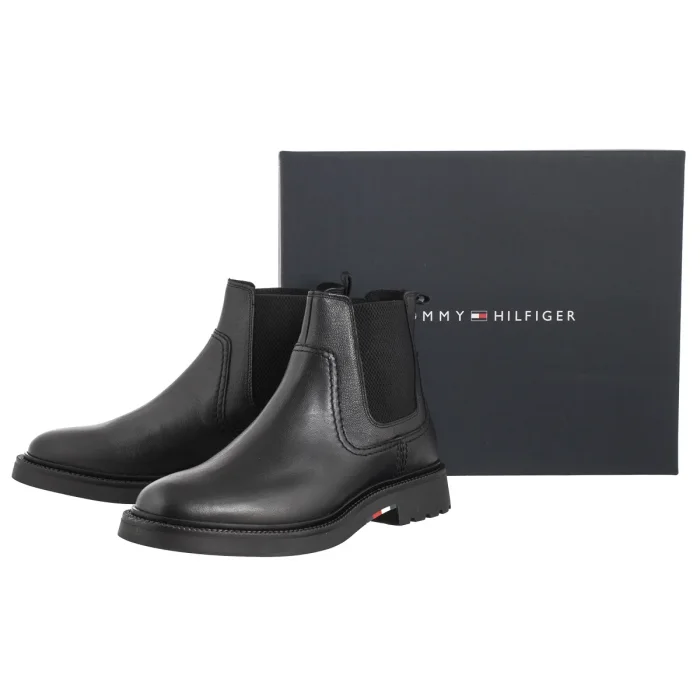 Sztyblety Tommy Hilfiger Hilfiger Comfort Lwt Lth Chelsea Black FM0FM05184 BDS – zdjęcie 8
