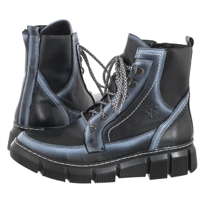 Botki Maciejka Czarne+Białe 06638-01/00-8  – zdjęcie 1
