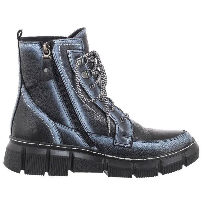 Botki Maciejka Czarne+Białe 06638-01/00-8  – zdjęcie 3