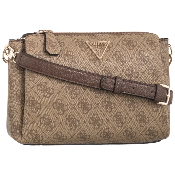 Torebka Listonoszka Guess Noelle Tri Compartment Xbody HWBG78 79120 Latte Logo/Brown – zdjęcie 1