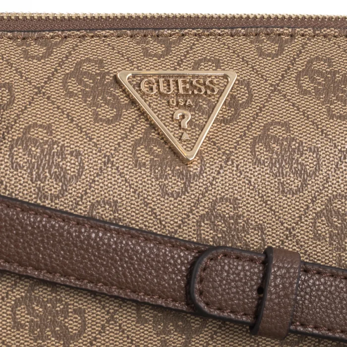 Torebka Listonoszka Guess Noelle Tri Compartment Xbody HWBG78 79120 Latte Logo/Brown – zdjęcie 4