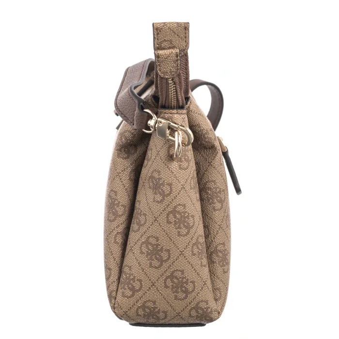 Torebka Listonoszka Guess Noelle Tri Compartment Xbody HWBG78 79120 Latte Logo/Brown – zdjęcie 3