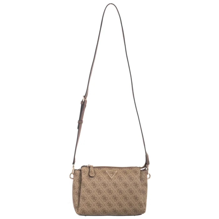 Torebka Listonoszka Guess Noelle Tri Compartment Xbody HWBG78 79120 Latte Logo/Brown – zdjęcie 5