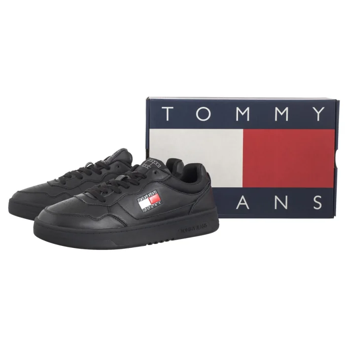 Sneakersy Tommy Hilfiger Tjm Cupsole Leather Ess Black EM0EM01443 BDS – zdjęcie 8