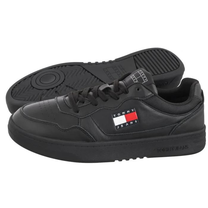 Sneakersy Tommy Hilfiger Tjm Cupsole Leather Ess Black EM0EM01443 BDS – zdjęcie 1