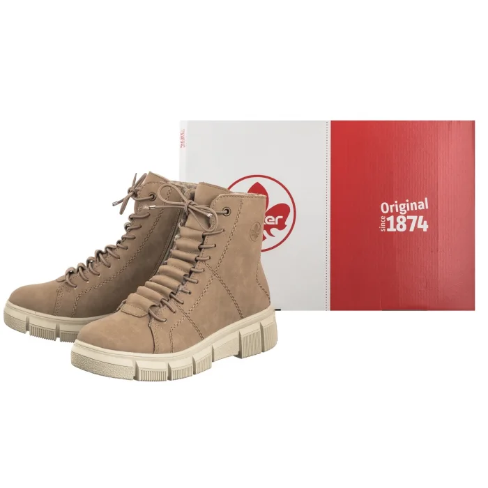 Botki Rieker Beżowe X3428-20 Beige – zdjęcie 8