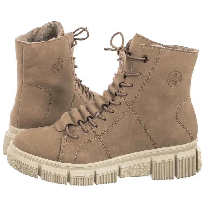 Botki Rieker Beżowe X3428-20 Beige – zdjęcie 1