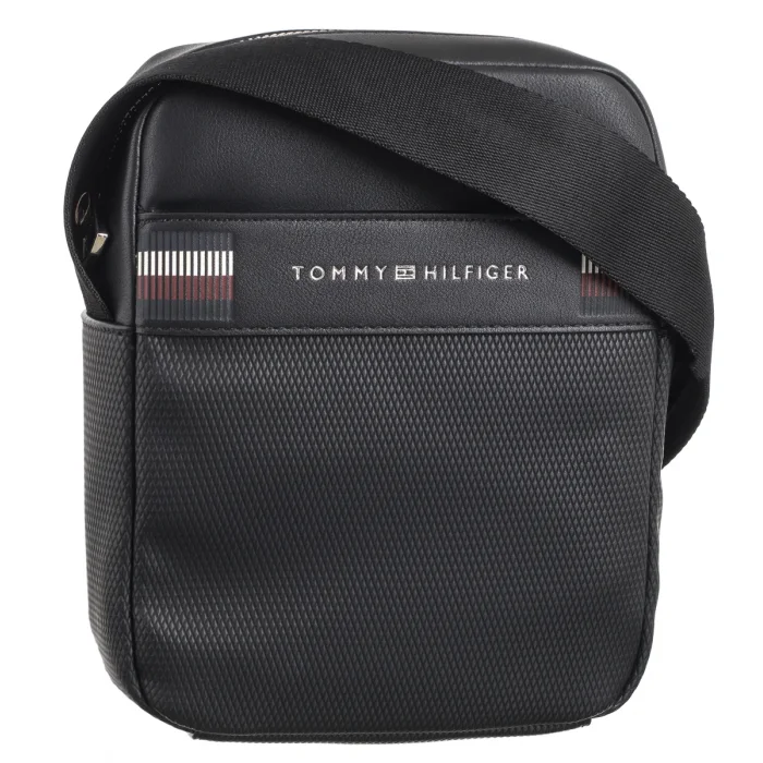 Saszetka Reporterka Tommy Hilfiger TH Corp Texture Mni Reporter AM0AM12724 BDS – zdjęcie 1