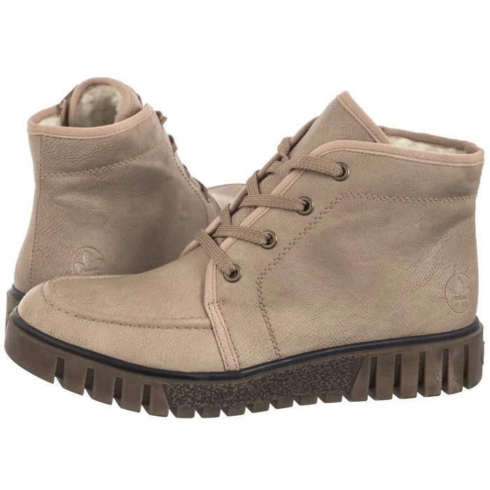 Trzewiki Rieker Beżowe Y3407-60 Beige – zdjęcie 1