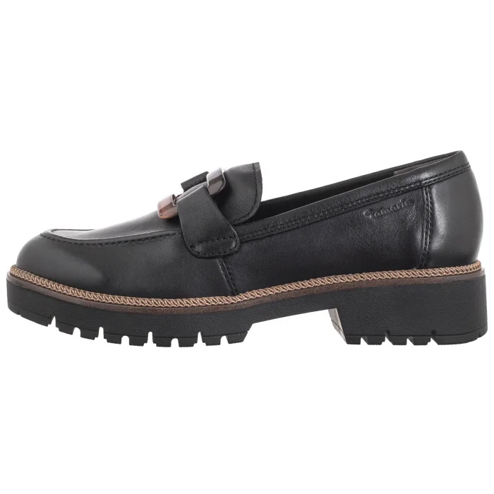 Mokasyny Tamaris Czarne 1-24722-43 003 Black Leather – zdjęcie 2