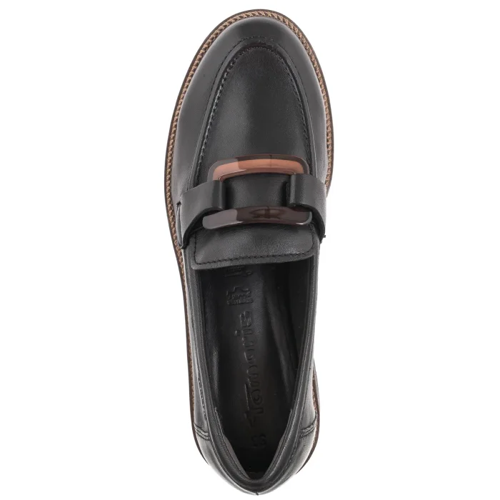 Mokasyny Tamaris Czarne 1-24722-43 003 Black Leather – zdjęcie 6