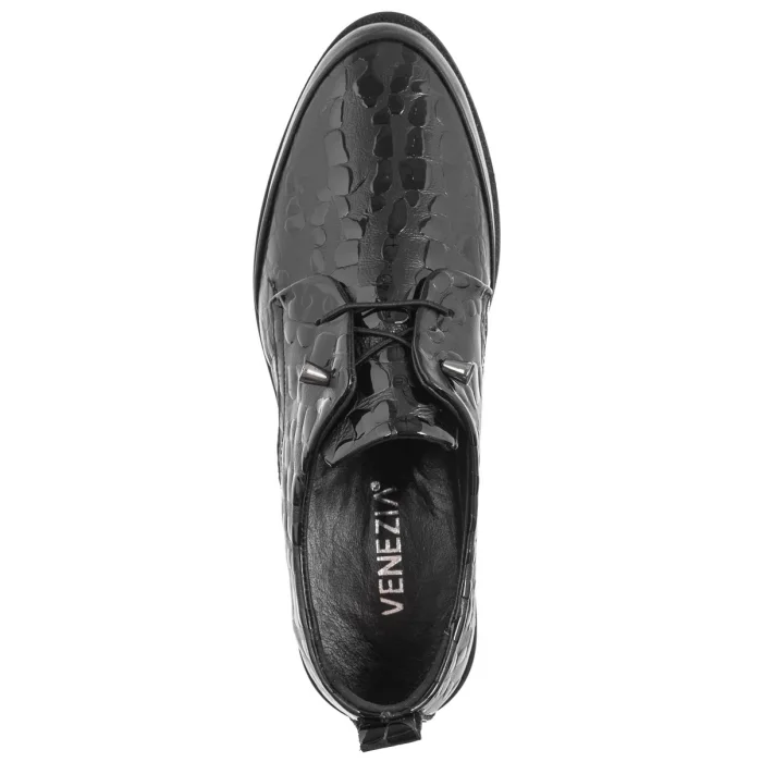 Półbuty Venezia Czarne H006LEBLOSP052 – zdjęcie 5