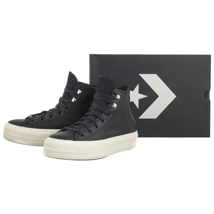 Sneakersy Converse CTAS Lift Hi Black/Black/Egret A08312C – zdjęcie 8