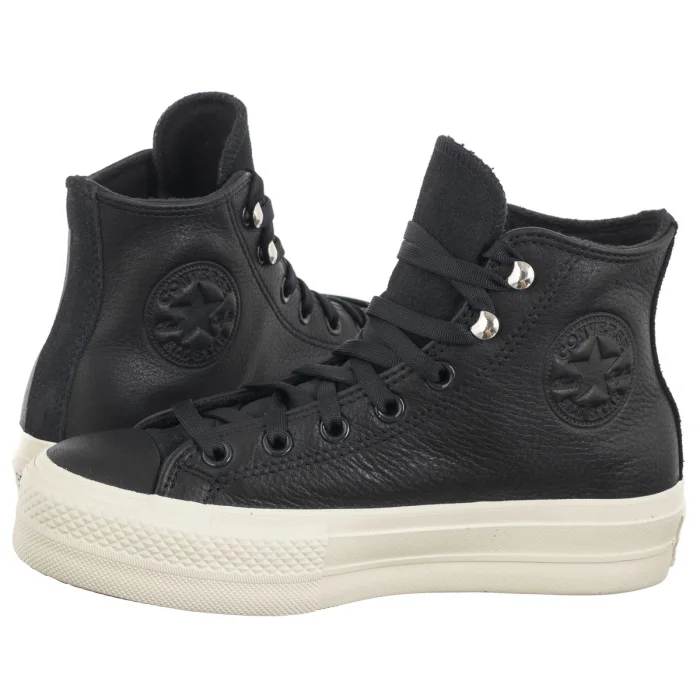 Sneakersy Converse CTAS Lift Hi Black/Black/Egret A08312C – zdjęcie 1