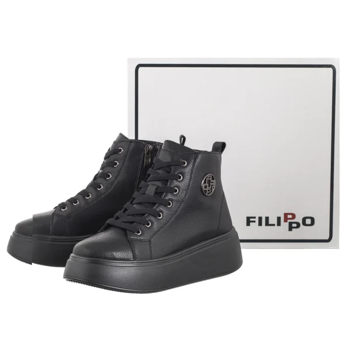 Botki Filippo Czarne DBT6338/25 BK – zdjęcie 8