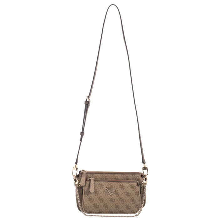 Torebka Listonoszka Guess Noelle Dbl Pouch Crossbody HWZG78 79710 Latte Logo/Brown – zdjęcie 6