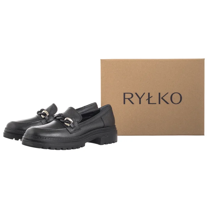 Loafersy Ryłko Czarne C2R39_EX _UW9 – zdjęcie 8