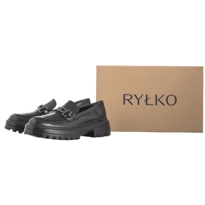 Loafersy Ryłko Czarne C2R28_DZ _313 – zdjęcie 8