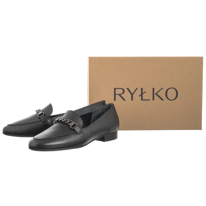 Loafersy Ryłko Czarne 2VP83_EV _UW9 – zdjęcie 8