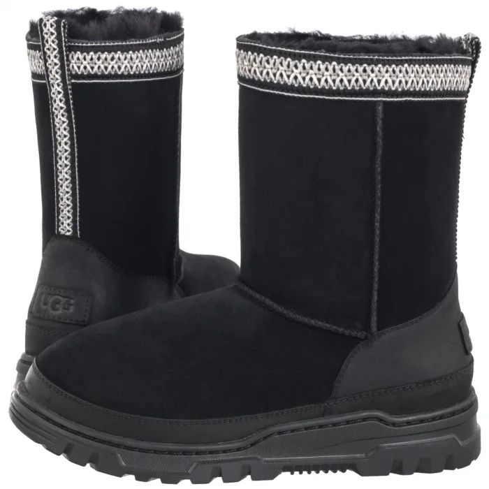 Śniegowce UGG Kids Classic Short Trailgazer 1157694K BLK – zdjęcie 1
