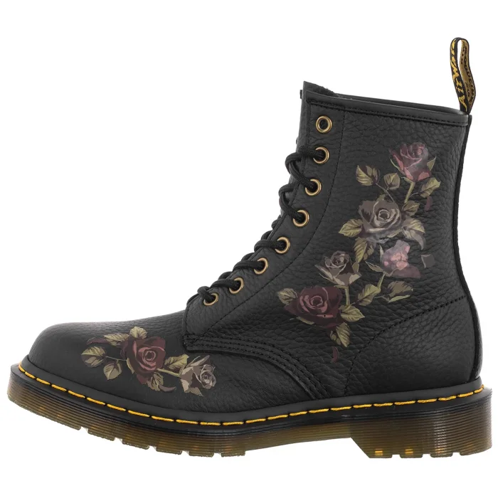 Glany Dr. Martens 1460 Decayed Roses Classic Tumbled Nappa Black 32070001 – zdjęcie 2