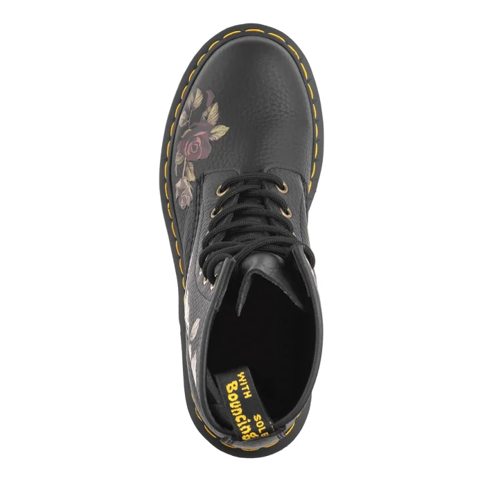 Glany Dr. Martens 1460 Decayed Roses Classic Tumbled Nappa Black 32070001 – zdjęcie 6