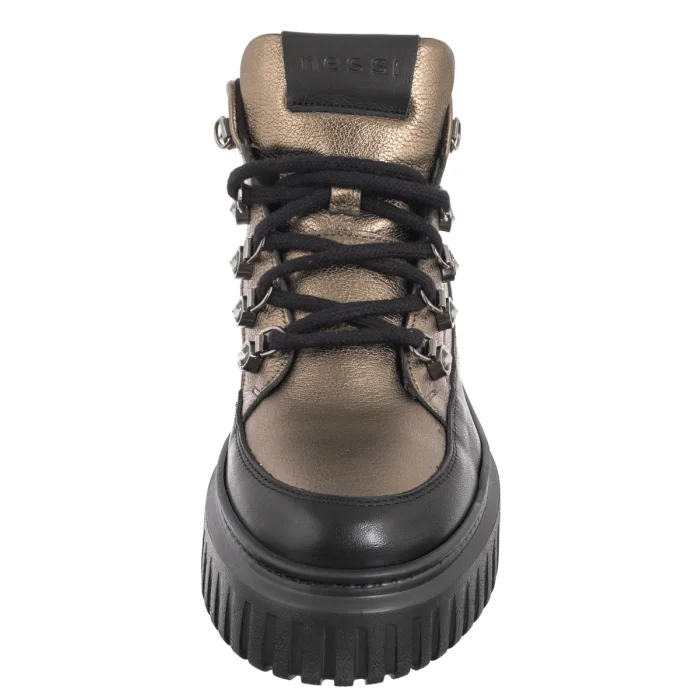 Sneakersy Nessi Czarne+Złoto 24666 – zdjęcie 4