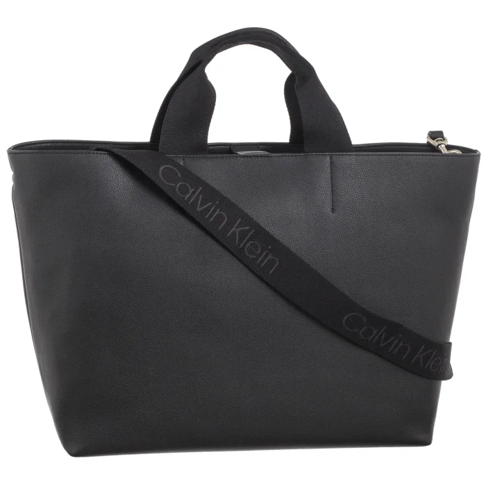Torebka Calvin Klein Over Webbing Tote Pu Black K60K612710 BEH – zdjęcie 1