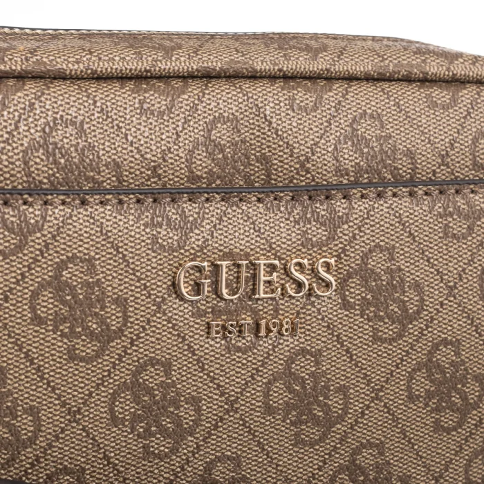 Torebka Listonoszka Guess Vikky II Camera Crossbody HWSG93 18140 Latte Logo/Brown – zdjęcie 4