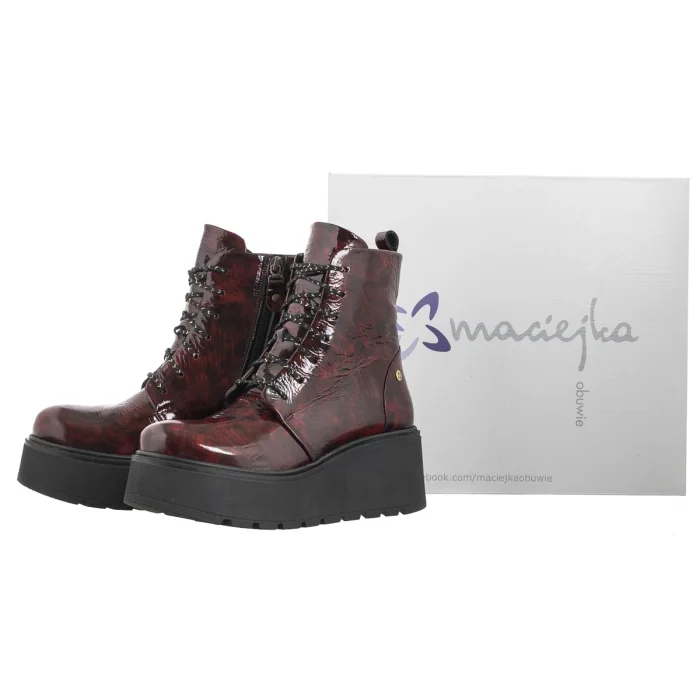Botki Maciejka Bordowe 06762-23/00-6  – zdjęcie 8