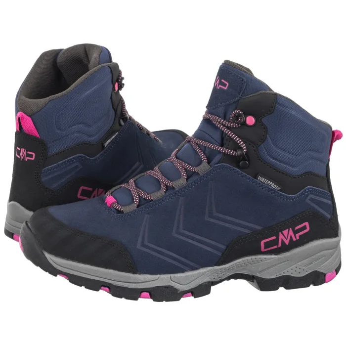 Buty Trekkingowe CMP Kids Melnick Mid Trekking Shoes Wp 3Q18584J 30MR Blue-Fuxia – zdjęcie 1