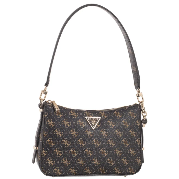 Torebka Guess Eco Erica Top Zip Shoulder Bag HWEQG9 51018 Brown Logo – zdjęcie 1