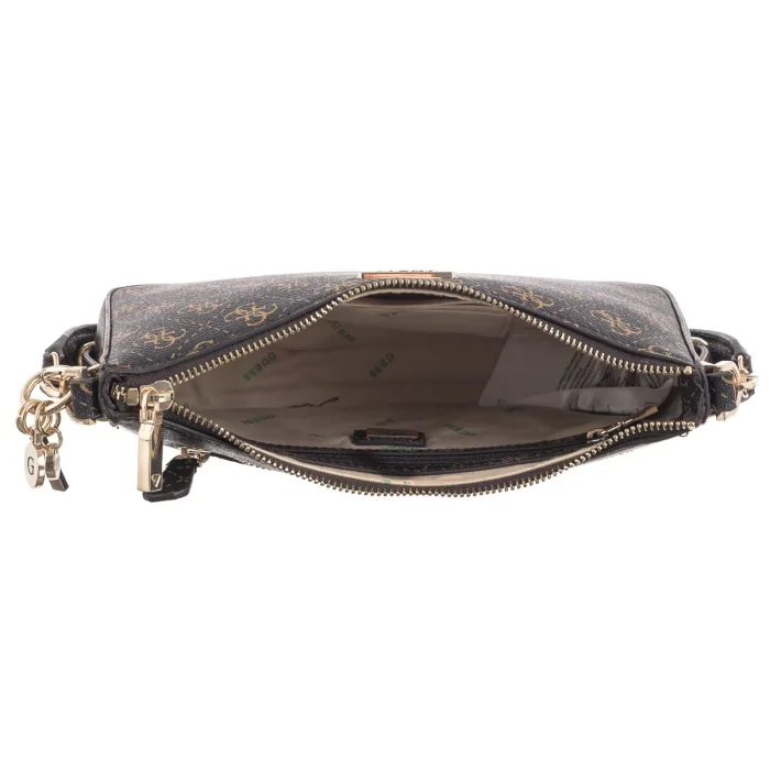 Torebka Guess Eco Erica Top Zip Shoulder Bag HWEQG9 51018 Brown Logo – zdjęcie 5