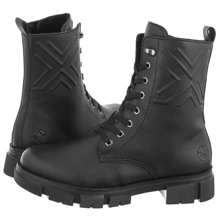 Workery Rieker Czarne Y7108-00 Black – zdjęcie 1