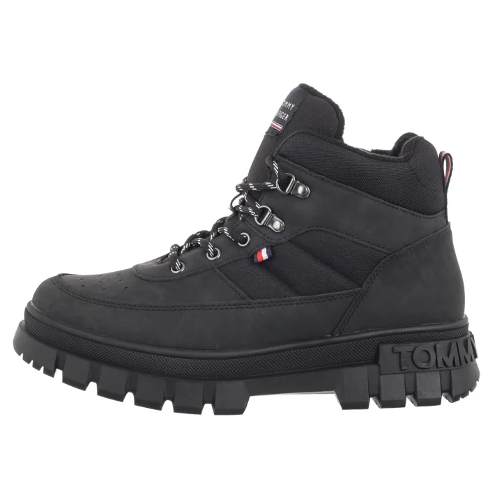 Trapery Tommy Hilfiger Lace-Up Bootie Black T3X5-33707-1492999 – zdjęcie 2
