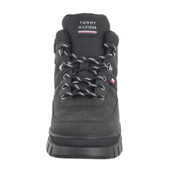 Trapery Tommy Hilfiger Lace-Up Bootie Black T3X5-33707-1492999 – zdjęcie 4