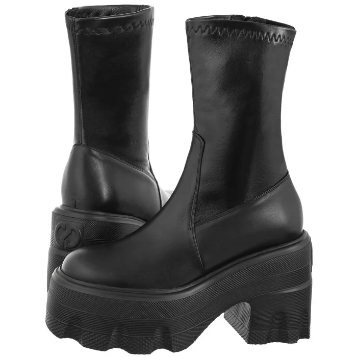 Botki Carinii Czarne B9903___-E50-000-000-G67 – zdjęcie 1