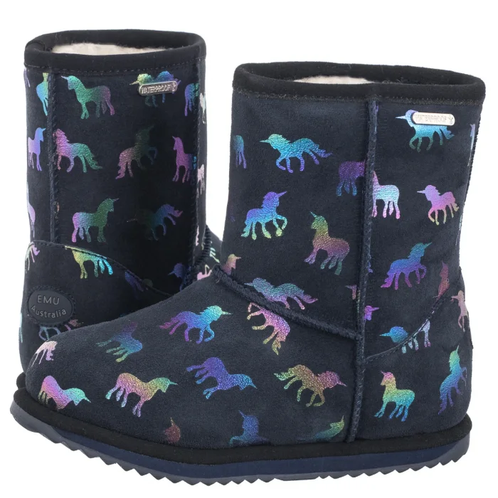 Buty EMU Australia Rainbow Unicorn Brumby Midnight/Multi K12373 – zdjęcie 1