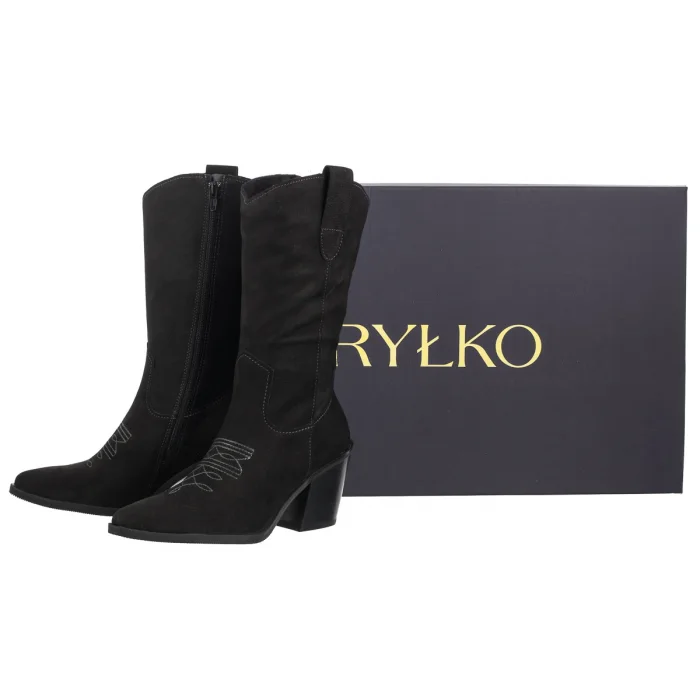 Kozaki Ryłko Czarne F7XS4___M_U61 – zdjęcie 7