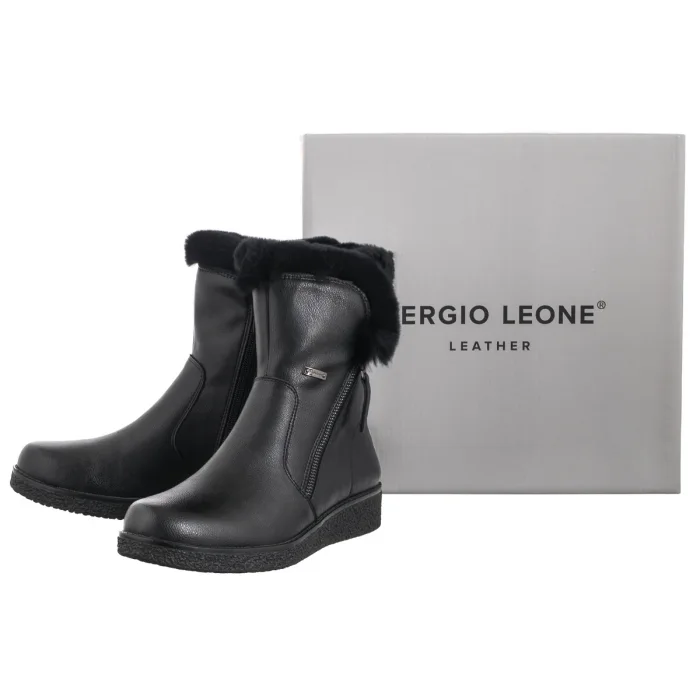 Kozaki Sergio Leone Czarne Licowe BT 338-S – zdjęcie 8
