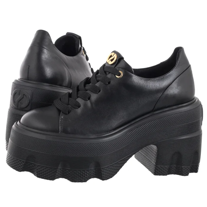 Półbuty Carinii Czarne B9901-E50-000-000-G67 – zdjęcie 1