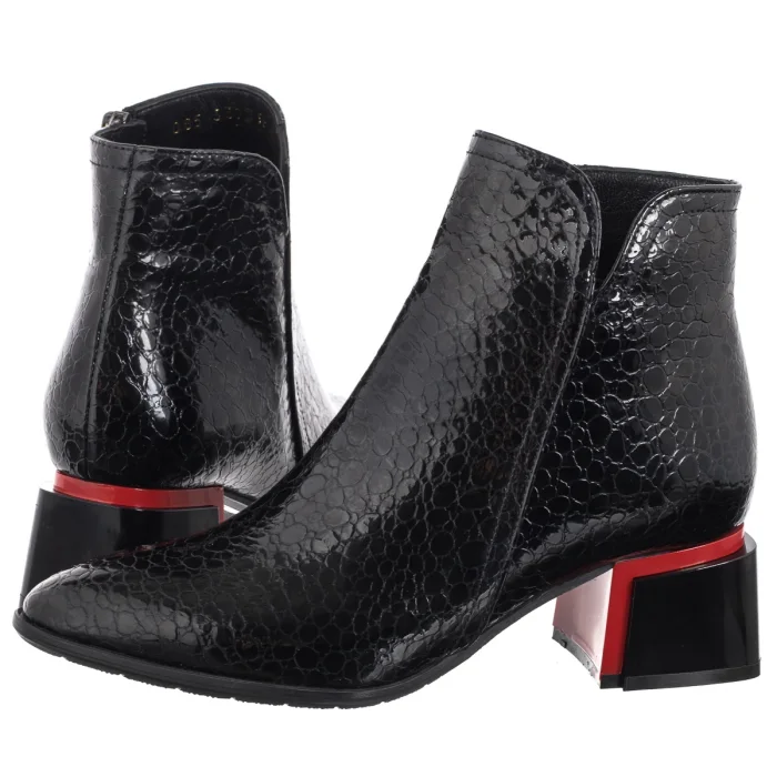 Botki Venezia Czarne L002CRBLOBB034 – zdjęcie 1