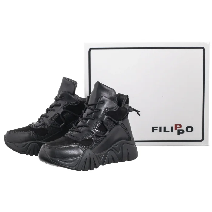 Sneakersy Filippo Czarne DBT6367/24 BK – zdjęcie 8