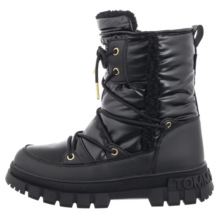 Śniegowce Tommy Hilfiger Fur Boot Black T3A5-33610-1695999 – zdjęcie 2